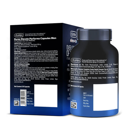 Durex Elevate Performa Shilajit for Men (Buy 1 Get 1 Free)